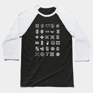 Africa Sankofa Adinkra Symbol Collection Part 1 Baseball T-Shirt